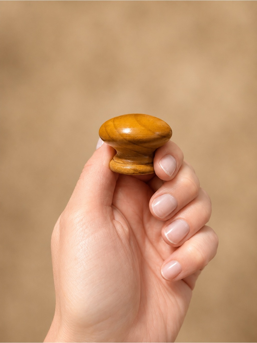 Solid Wood Cabinet Knobs Set of 8 Warm Honey Pine Drawer Pulls - Picture 5 of 8